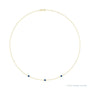 Sapphire Row Natural Gemstone 3-Station Necklace - 14K Yellow Gold, Blue Sapphire