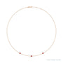 Sapphire Row Natural Gemstone 3-Station Necklace - 14K Rose Gold, Ruby