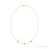 Sapphire Row Natural Gemstone 3-Station Necklace - 14K Rose Gold, Ruby (view 2)