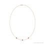 Sapphire Row Natural Gemstone 3-Station Necklace - 14K Rose Gold, Ruby (view 2)