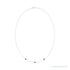 Sapphire Row Natural Gemstone 3-Station Necklace - Platinum, Amethyst (view 2)