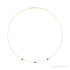 Sapphire Row Natural Gemstone 3-Station Necklace - 10K Yellow Gold, Amethyst