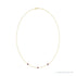 Sapphire Row Natural Gemstone 3-Station Necklace - 10K Yellow Gold, Amethyst (view 2)