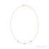 Sapphire Row Natural Gemstone 3-Station Necklace - 14K Rose Gold, Aquamarine (view 2)