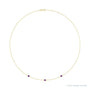 Sapphire Row Natural Gemstone 3-Station Necklace - 14K Yellow Gold, Amethyst