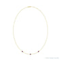 Sapphire Row Natural Gemstone 3-Station Necklace - 14K Yellow Gold, Amethyst (view 2)