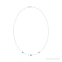 Sapphire Row Natural Gemstone 3-Station Necklace - 14K White Gold, Alexandrite (view 2)