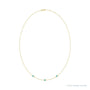 Sapphire Row Natural Gemstone 3-Station Necklace - 14K Yellow Gold, Aquamarine (view 2)