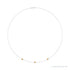 Sapphire Row Natural Gemstone 3-Station Necklace - Platinum, Citrine