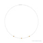 Sapphire Row Natural Gemstone 3-Station Necklace - Platinum, Citrine