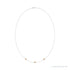 Sapphire Row Natural Gemstone 3-Station Necklace - Platinum, Citrine (view 2)