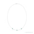 Sapphire Row Lab-Grown Gemstone 3-Station Necklace - 14K White Gold, Emerald (view 2)