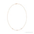 Sapphire Row Lab-Grown Gemstone 3-Station Necklace - 14K Rose Gold, Diamond (view 2)