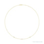 Sapphire Row Lab-Grown Gemstone 3-Station Necklace - 10K Yellow Gold, Diamond