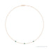 Sapphire Row Lab-Grown Gemstone 3-Station Necklace - 14K Rose Gold, Alexandrite