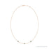 Sapphire Row Lab-Grown Gemstone 3-Station Necklace - 14K Rose Gold, Alexandrite (view 2)