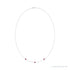 Sapphire Row Lab-Grown Gemstone 3-Station Necklace - Platinum, Ruby (view 2)