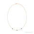 Sapphire Row Lab-Grown Gemstone 3-Station Necklace - 14K Rose Gold, Blue Sapphire (view 2)