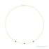 Sapphire Row Lab-Grown Gemstone 3-Station Necklace - 14K Yellow Gold, Blue Sapphire