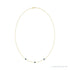 Sapphire Row Lab-Grown Gemstone 3-Station Necklace - 14K Yellow Gold, Blue Sapphire (view 2)