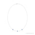 Sapphire Row Lab-Grown Gemstone 3-Station Necklace - 14K White Gold, Blue Sapphire (view 2)
