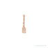Sapphire Row Natural Diamond Baguette Solitaire Necklace - 14K Rose Gold, 4 × 2 mm (view 2)