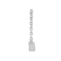 Sapphire Row Natural Diamond Baguette Solitaire Necklace - 14K White Gold, 3 × 2 mm (view 2)