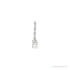 Sapphire Row Natural Diamond Baguette Solitaire Necklace - 14K White Gold, 4 × 2 mm (view 2)