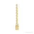 Sapphire Row Natural Diamond Baguette Solitaire Necklace - 14K Yellow Gold, 3.5 × 2 mm (view 2)
