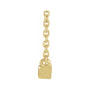 Sapphire Row Natural Diamond Baguette Solitaire Necklace - 14K Yellow Gold, 4.5 × 2 mm (view 2)