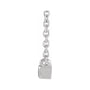 Sapphire Row Natural Diamond Baguette Solitaire Necklace - 14K White Gold, 4.5 × 2 mm (view 2)