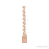Sapphire Row Natural Diamond Baguette Solitaire Necklace - 14K Rose Gold, 3.5 × 2 mm (view 2)
