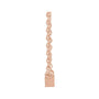 Sapphire Row Natural Diamond Baguette Solitaire Necklace - 14K Rose Gold, 3.5 × 2 mm (view 2)