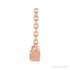 Sapphire Row Natural Diamond Baguette Solitaire Necklace - 14K Rose Gold, 4.5 × 2 mm (view 2)