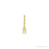 Sapphire Row Natural Diamond Baguette Solitaire Necklace - 14K Yellow Gold, 4 × 2 mm (view 2)