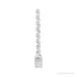 Sapphire Row Natural Diamond Baguette Solitaire Necklace - Platinum, 3.5 × 2 mm (view 2)