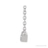 Sapphire Row Natural Diamond Baguette Solitaire Necklace - Platinum, 4.5 × 2 mm (view 2)