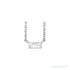 Sapphire Row Natural Diamond Baguette Solitaire Necklace - Platinum, 4 × 2 mm