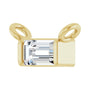 Sapphire Row Lab-Grown Diamond Baguette Solitaire Necklace - 14K Yellow Gold, 3.5 × 2 mm (view 2)