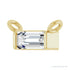 Sapphire Row Lab-Grown Diamond Baguette Solitaire Necklace - 14K Yellow Gold, 4.5 × 2 mm (view 3)