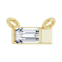 Sapphire Row Lab-Grown Diamond Baguette Solitaire Necklace - 14K Yellow Gold, 4.5 × 2 mm (view 3)