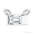 Sapphire Row Lab-Grown Diamond Baguette Solitaire Necklace - 14K White Gold, 3.5 × 2 mm (view 2)