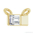 Sapphire Row Lab-Grown Diamond Baguette Solitaire Necklace - 14K Yellow Gold, 3 × 2 mm (view 2)