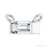 Sapphire Row Lab-Grown Diamond Baguette Solitaire Necklace - Platinum, 4.5 × 2 mm (view 3)