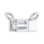 Sapphire Row Lab-Grown Diamond Baguette Solitaire Necklace - Platinum, 4 × 2 mm (view 2)