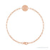 Sapphire Row Engravable Disc Bracelet - 14K Rose Gold
