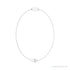 Sapphire Row Engravable Keyhole Bracelet - 14K White Gold (view 2)