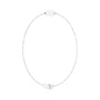 Sapphire Row Engravable Keyhole Bracelet - 14K White Gold (view 2)