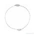 Sapphire Row Engravable Keyhole Bracelet - 14K White Gold (view 4)