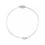 Sapphire Row Engravable Keyhole Bracelet - 14K White Gold (view 4)